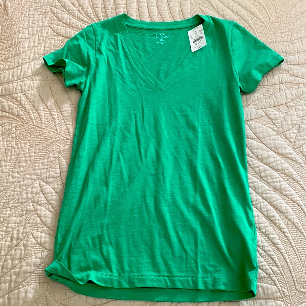 Jcrew v-neck t Kelly green